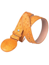 Load image into Gallery viewer, Men's Cowboy Belt - Imitation Ostrich - Butter color 702