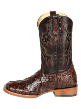 Load image into Gallery viewer, El General Men's Exotic Monster Fish Rodeo Boots - Brown 44116