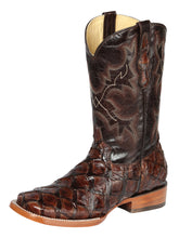 Load image into Gallery viewer, El General Men's Exotic Monster Fish Rodeo Boots - Brown 44116
