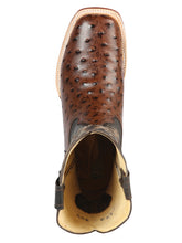Load image into Gallery viewer, El Señor de los Cielos Men’s Rodeo Boot - Imitation Ostrich Leather - Brown 44934