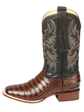 Load image into Gallery viewer, El Señor de los Cielos Men’s Rodeo Boot - Imitation Caiman Belly Leather - Brown
44937