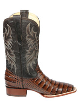 Load image into Gallery viewer, El Señor de los Cielos Men’s Rodeo Boot - Imitation Caiman Belly Leather - Brown
44937
