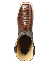 Load image into Gallery viewer, El Señor de los Cielos Men’s Rodeo Boot - Imitation Caiman Belly Leather - Brown
44937