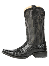 Load image into Gallery viewer, El General Men's Exotic Caiman Belly Cowboy Boots - Black 45078
