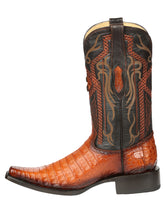 Load image into Gallery viewer, El General Men's Exotic Caiman Belly Cowboy Boots - Cognac 45080