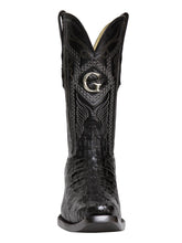 Load image into Gallery viewer, El General Men's Exotic Caiman Nuca Cowboy Boots - Black 45081