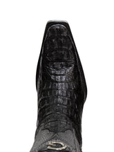 Load image into Gallery viewer, El General Men's Exotic Caiman Nuca Cowboy Boots - Black 45081