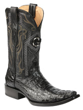 Load image into Gallery viewer, El General Men's Exotic Caiman Nuca Cowboy Boots - Black 45081