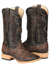 Load image into Gallery viewer, El General Men's Exotic Monster Fish Rodeo Cowboy Boots - Brown 45084