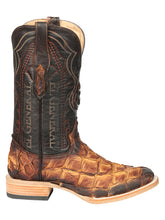 Load image into Gallery viewer, El General Men's Exotic Monster Fish Rodeo Cowboy Boots - Cognac 45085