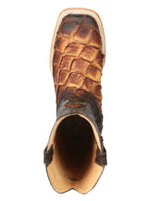 Load image into Gallery viewer, El General Men's Exotic Monster Fish Rodeo Cowboy Boots - Cognac 45085