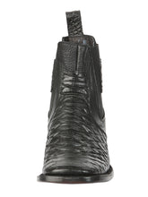 Load image into Gallery viewer, El General Men’s Python Imitation Black Ankle Boots 45093