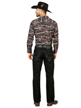 Load image into Gallery viewer, Centenario Men's Black Denim with Dark Embroidered Details 45312