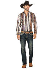 Load image into Gallery viewer, Centenario Men's Tinted Green Denim with Embroidered Details 45315