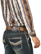 Load image into Gallery viewer, Centenario Men's Tinted Green Denim with Embroidered Details 45315