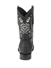 Load image into Gallery viewer, El General Men’s Black Python Imitation Rodeo Boots 45398