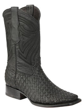 Load image into Gallery viewer, El General Men’s Leather Rodeo Boots Petatillo - Black 45400