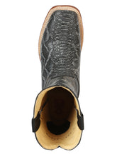 Load image into Gallery viewer, El General Men’s Python Imitation Rodeo Boots - Gray 45432
