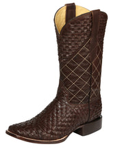 Load image into Gallery viewer, El General Men's Rodeo Boots Petatillo Leather - Brown 45440