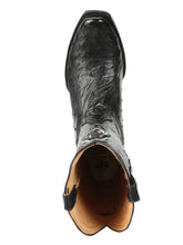 Load image into Gallery viewer, El General Men's Exotic Ostrich Leather Cowboy Boots - Black 45515