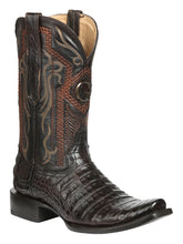 Load image into Gallery viewer, El General Men's Exotic Caiman Belly Cowboy Boots - Brown 45519