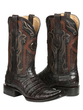 Load image into Gallery viewer, El General Men's Exotic Caiman Belly Cowboy Boots - Brown 45519