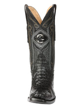 Load image into Gallery viewer, El General Men's Exotic Caiman Nuca Cowboy Boots - Black 45521