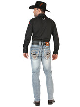 Load image into Gallery viewer, Centenario Men's Premium Denim Boot Cut Pants - Black 45532