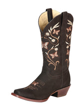 Load image into Gallery viewer, El General Women’s Rodeo Boots - Nubuck Leather - Brown 51227