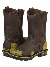 Load image into Gallery viewer, Buffalo & Bull Men’s Work Boots - Brown/Yellow 123031