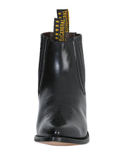 Load image into Gallery viewer, Ankle Cowboy Boot by El General - Black Chameleon 181

