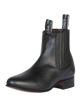 Load image into Gallery viewer, El Canelo - Charro Ankle Boot   - Atlas Black 232
