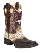 Load image into Gallery viewer, El General Rodeo Boot - Crazy Dark Brown with Embroidery 33309
