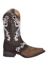 Load image into Gallery viewer, El General Rodeo Boot - Crazy  Brown/Dark Brown with Embroidery  34311
