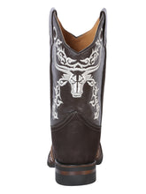 Load image into Gallery viewer, El General Rodeo Boot - Crazy  Brown/Dark Brown with Embroidery  34311
