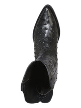Load image into Gallery viewer, El Señor de los Cielos Men’s Western Boots - Imitation Ostrich  Leather - Black 40836
