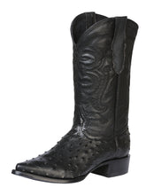 Load image into Gallery viewer, El Señor de los Cielos Men’s Western Boots - Imitation Ostrich  Leather - Black 40836
