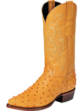 Load image into Gallery viewer, El Señor de los Cielos Men’s Western Boot - Ostrich Print Leather -  Butter 40837
