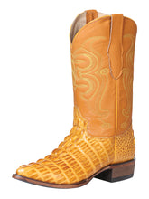 Load image into Gallery viewer, El Señor de los Cielos Men’s Western Boot - Caiman Tail Print Leather  - Butter 40843
