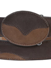 Load image into Gallery viewer, Cowboy Belt - El General  - Leather Nobuck Choco 41108
