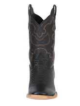 Load image into Gallery viewer, El General Men’s Rodeo Boot - Embossed Woven Leather - Black  41790

