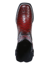 Load image into Gallery viewer, El General Rodeo Boot - Printed Avestruz Burgundy 41901
