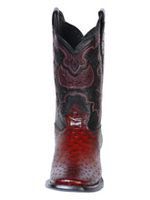 Load image into Gallery viewer, El General Rodeo Boot - Printed Avestruz Burgundy 41901
