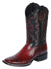 Load image into Gallery viewer, El General Rodeo Boot - Printed Avestruz Burgundy 41901
