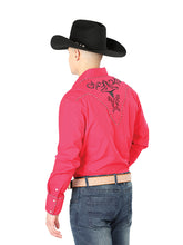 Load image into Gallery viewer, El General Embroidery Western Shirt Red/Black 42889
