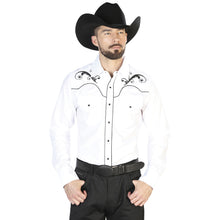 Load image into Gallery viewer, El Señor de los Cielos Embroidery Shirt White/Black 42957
