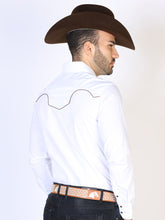 Load image into Gallery viewer, El Señor de los Cielos Embroidery Shirt White/Black 42957
