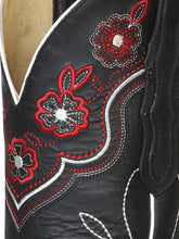 Load image into Gallery viewer, Woman Cowboy boot El General - Leatrher Crazy Black 42977
