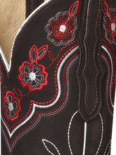 Load image into Gallery viewer, El General Womens Rodeo Boot- Suede Dark Brown 42978
