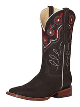 Load image into Gallery viewer, El General Womens Rodeo Boot- Suede Dark Brown 42978
